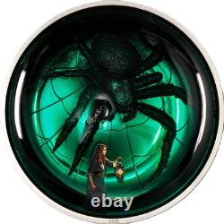 2025 Cook Islands Phobias Arachnophobia 2 oz Silver Colorized Enameled Coin