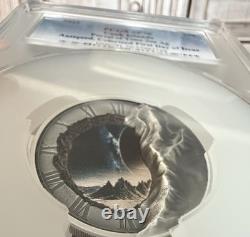 2025 Cook Islands Portal of Time 2oz Silver PCGS SP70 FDOI Antiqued Colorized