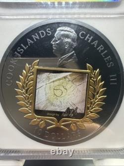 2025 Cook Islands S$10 Gilt Miles Standish The First Pitch HR 2 Oz NGC PF70 UC