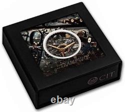 2025 Cook Islands S$20 Gilt Steampunk Aviation FR UHR 3 oz NGC MS70 Antiqued OGP