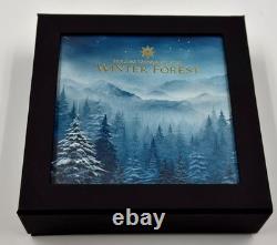 2025 Cook Islands Silver $5 Winter Forest Ornament Gilt Silver PCGS SP 70 FDOI