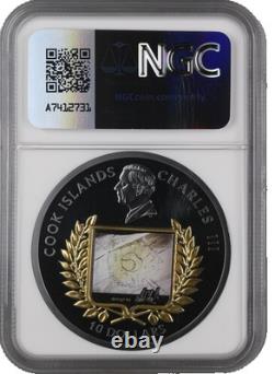 2025 Cook Islands The First Pitch 2 Oz Silver Gilt Color NGC PF70 UC Miles Stand