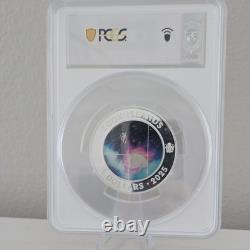 2025 PCGS MS70 Cook Islands 2 oz Silver Colorized Glass Seven Pillars Humanity