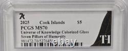 2025 PCGS MS70 Cook Islands 2 oz Silver Colorized Glass Seven Pillars Humanity 2025 PCGS MS70 Cook Islands 2 oz Silver Colorized Glass Seven Pillars Humanity