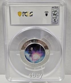 2025 PCGS MS70 Cook Islands 2 oz Silver Colorized Glass Seven Pillars Humanity
