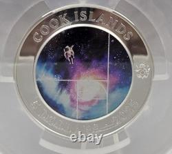 2025 PCGS MS70 Cook Islands 2 oz Silver Colorized Glass Seven Pillars Humanity
