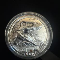 2026 1 Oz. 9999 Silver CIT Cook Islands Jurassic Relic Carcharodontosaurus Coin