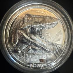 2026 1 Oz. 9999 Silver CIT Cook Islands Jurassic Relic Carcharodontosaurus Coin