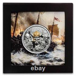 2026 Cook Islands 3 oz Silver Savage Vikings Proof (with Box & COA)