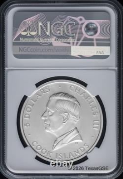2026 Cook Islands $5 Bionics Orchid Silver 1oz NGC PF70 First Release