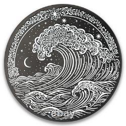 2026 Cook Islands Obsidian Black Wave 1oz Silver Coin