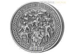 $25 Dollar Norse Gods Odin Thor Ultra High Relief Cook Islands 5 oz Silver 2016