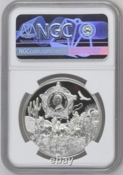 3 Wild West 2024 Coins Cook Islands 1oz, 3oz Silver & 50g Copper FR NGC PF70 UC