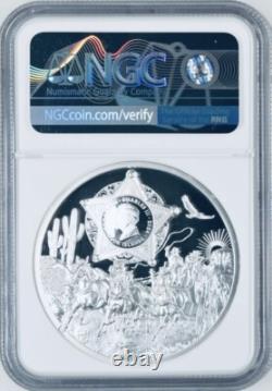 3 Wild West 2024 Coins Cook Islands 1oz, 3oz Silver & 50g Copper FR NGC PF70 UC