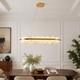 37 Alabaster LED Pendant Light Oval Brass Finish Chandelier Dimmable Fixture UL