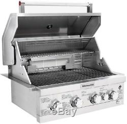 4-Burner Built-in Propane Gas Island Cooking Grilling Stainless Steel Rotisserie