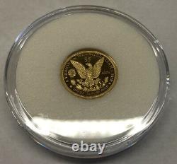5$ Cook Islands 1964 Morgan 1/10th oz. 24(%) Pure Gold Coin/. 76(%) Copper +COA