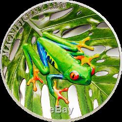 5 Dollar Magnificent Life Tree Frog Baumfrosch Cook Islands 1 oz Silber PP 2018