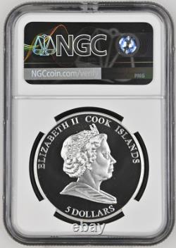 5 Dollars 2009 Cook Islands National Reserve Khortytsia Silver Proof Ngc Pf69