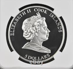 5 Dollars 2009 Cook Islands Odessa Theater Silver Proof Ngc Pf69