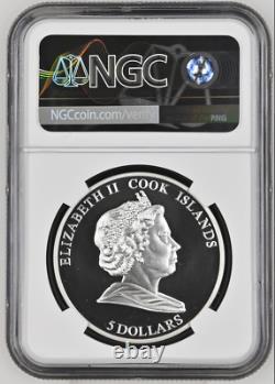 5 Dollars 2009 Cook Islands Sviatohirsk Lavra Silver Proof Ngc Pf70