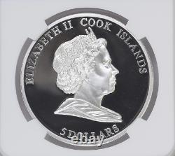 5 Dollars 2009 Cook Islands Wonders Of Ukraine Chersonesus Silver Proof Ngc Pf70