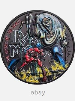 5 Dollars Cook Islands 2022 1 Oz Silver Iron Maiden The Number Of The Beast