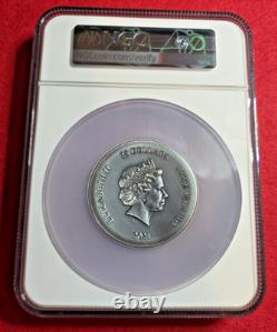 5 Ounce Silver Athena's Owl 2021 Cook Islands MS70 Antiqued NGC High Relief