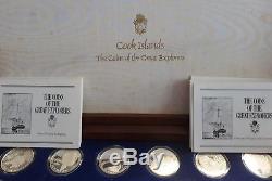 $50 Cook islands The Coins of the Great Explorers 25 Sterling Silver Coins