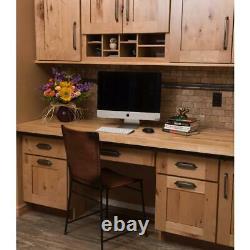 50 in Wood Kitchen Island Butcher Block Countertop Unfinished Birch Cooking Home