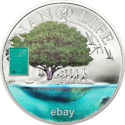50g Silver Coin 2014 $10 Cook Islands Discover The Evolution Nano Life Proof
