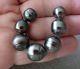 6 Beautiful Circled Gray-Green Cook Islands Tahitian Pearls, 19.1-11.7mmX9-12+mm