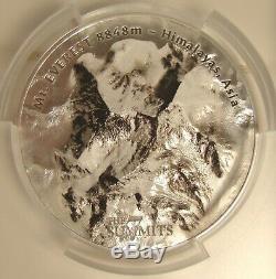 7 Summits Mt. Everest 2017 Cook First Strike 5 Oz Silver Coin Pcgs Ms70