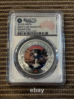 7K Metals Beauty of the World PCGS MS70 2024 Cook Islands $5 Mitchell Falls
