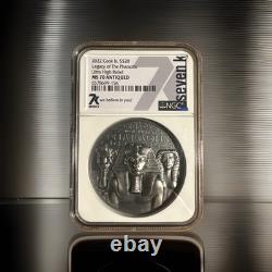 7k Metals 2022 Legacy of the Pharaohs 3oz 999 Antiqued Silver NGC MS70 Only 2022