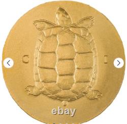 7k Metals 2022 Tortoise 1/2 g. 999 Pure Gold NGC MS70 Cook Islands Mintage 5000
