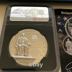 7k Metals Benjamin Franklin 1 oz Silver Coin PF70 2021 Cook Islands $5 Institute