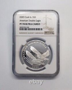 8 2020 Cook Islands 1/2 oz $2 Silver Double American Eagle Proofs RawithNGC