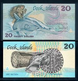 96064 Cook Islands ND 1987 20 Dollars Bank Note UNC P5a
