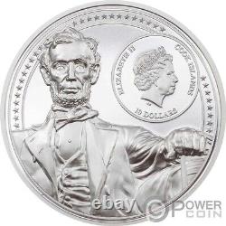 ABRAHAM LINCOLN by Miles Standish 2 Oz Silver Coin 10$ Cook Islands 2022