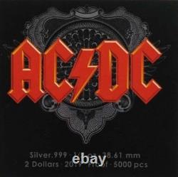 AC/DC Silver Proof Coin 1/2 Oz FOR THOSE ABOUT TO ROCK 2019 Cook Islands $2