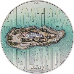 ALCATRAZ ISLAND 3 Oz Silver Coin, 20$ Cook Islands 2023, CIT Item No. 30400