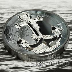 ANCHOR Fair Winds 2 Oz Black Proof Silver Coin 2019 Cook Islands $10 SOLD OUT