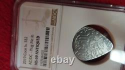 Ac/dc Guitar Plug Me In 2019 Cook Islands $2 Silver Coin Ngc Ms69 Fr Antiqued