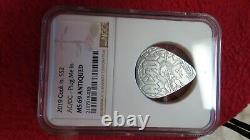 Ac/dc Guitar Plug Me In 2019 Cook Islands $2 Silver Coin Ngc Ms69 Fr Antiqued