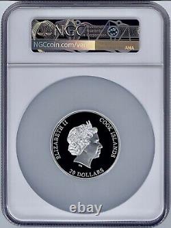 Alcatraz Island 2023 $20 Cook Islands 3 Oz Silver Coin NGC PF70UCAM UHR 50mm