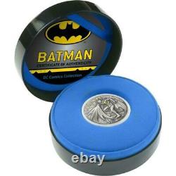 BATMAN 2 oz Silver High Relief Gilded Coin $10 Cook Islands 2021