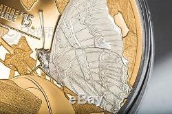 BUTTERFLY Shades of Nature Silver Coin 5$ Cook Islands 2015