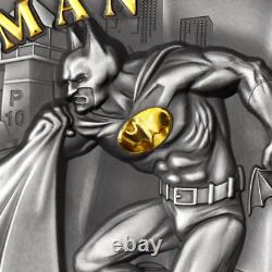 Batman 2 oz Antique finish Silver Coin 10$ Cook Islands 2021