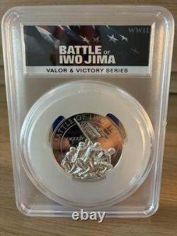 Battle of Iwo Jima 2024 $25 Cook Islands Silver 5 Oz PCGS PR70DCAM FDOI